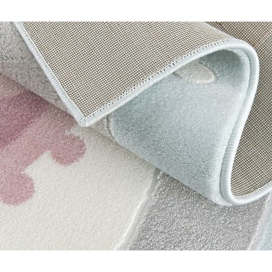 Dětský koberec Lama - šedo-modrý