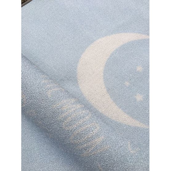 Dětský koberec LOVE YOU MOON sv.modrá/bílá