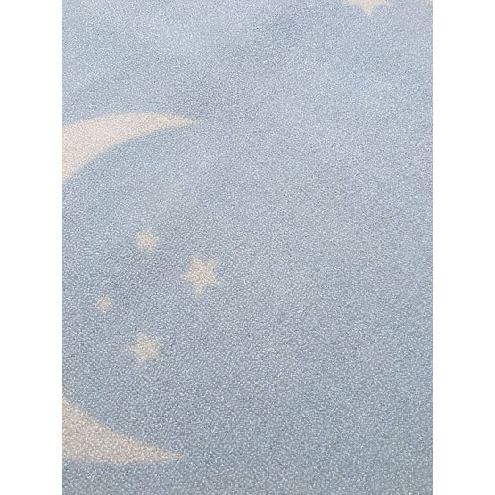 Dětský koberec LOVE YOU MOON sv.modrá/bílá