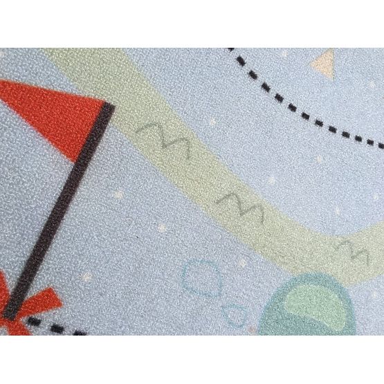 Dětský koberec Mapa pokladů - modrý