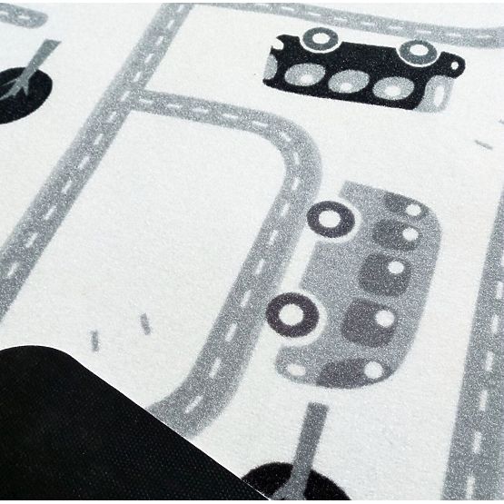 Dětský koberec Milujeme hru - černo-bílý