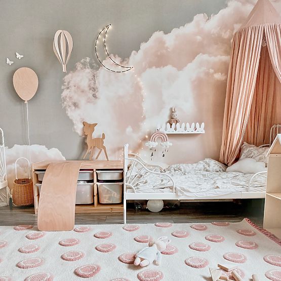 Dječji tepih Prsten - krem-ružičasti