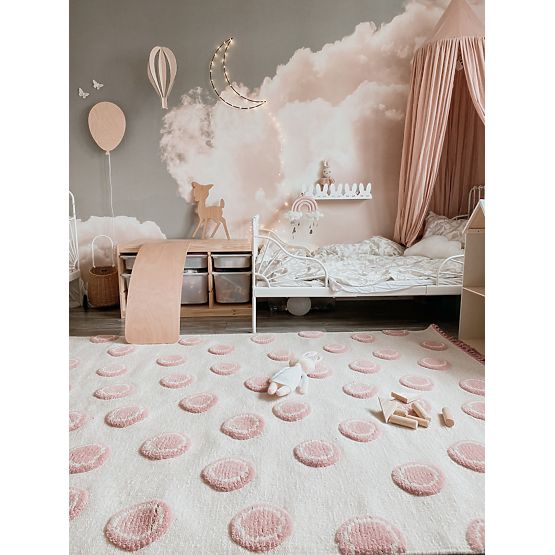 Dječji tepih Prsten - krem-ružičasti