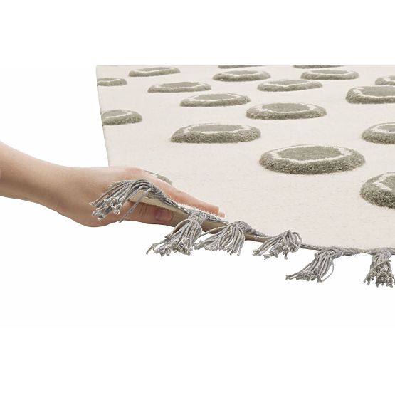 Dětský koberec Ring - krémovo-šedý