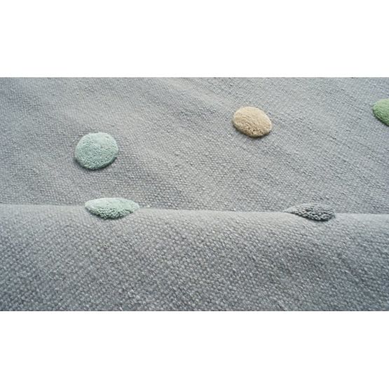 Dětský koberec s puntíky - šedý