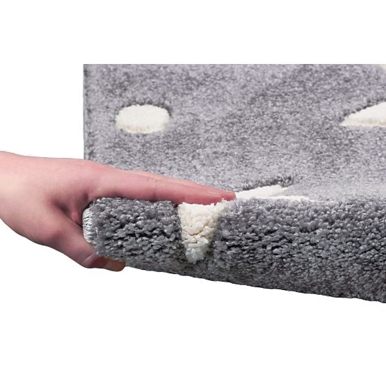 Dětský koberec STARS stříbrno-šedá/bílá