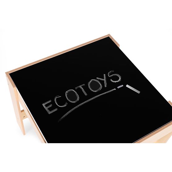 Dječji set namještaja stol + 2 stolice s pločom ECOTOYS