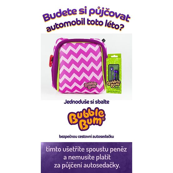 Dětský nafukovací podsedák BubbleBum + sluchátka ZDARMA