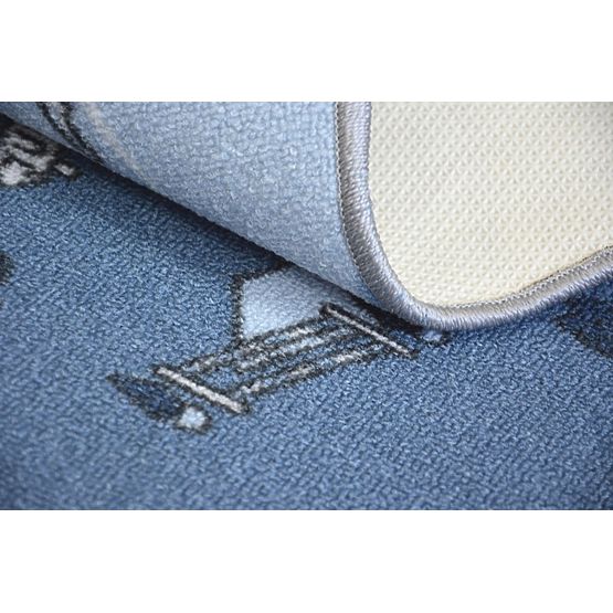 Dětský protiskluzový koberec Street - modrý