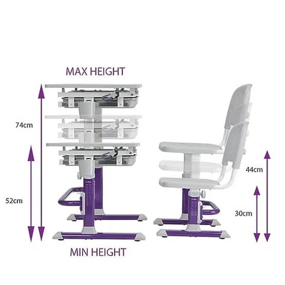 Dětský psací stůl + židle Cubby Lupin - fialový
