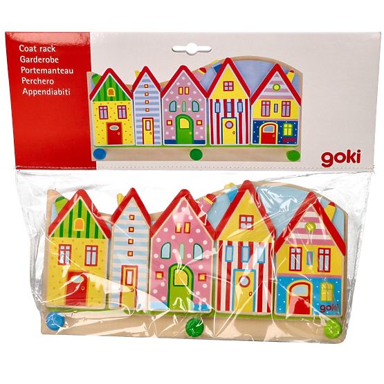 Dětský věšák Domky