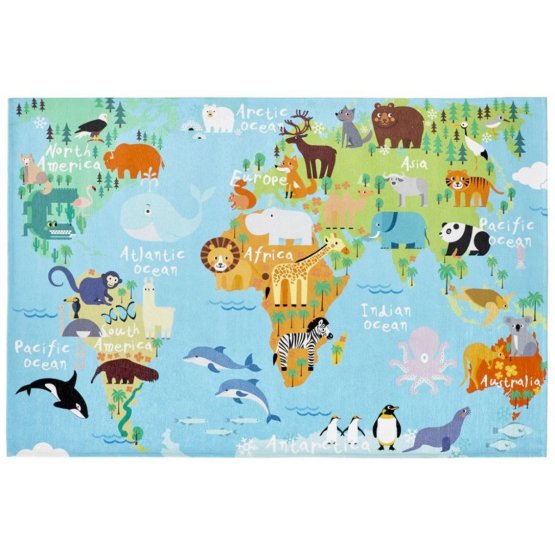 Dječji tepih - Karta svijeta