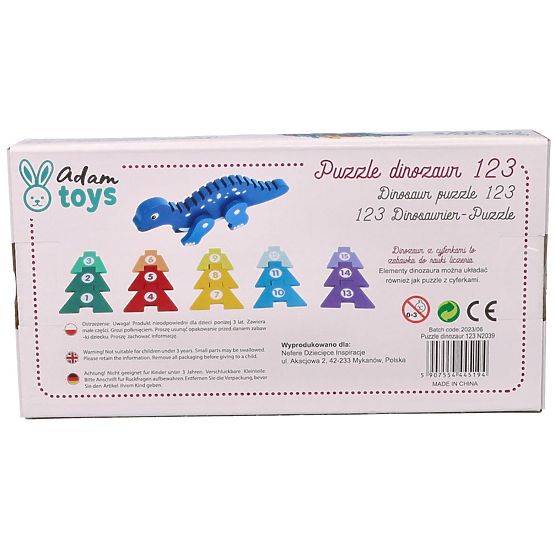 Dinosaur s brojevnim slagalicama