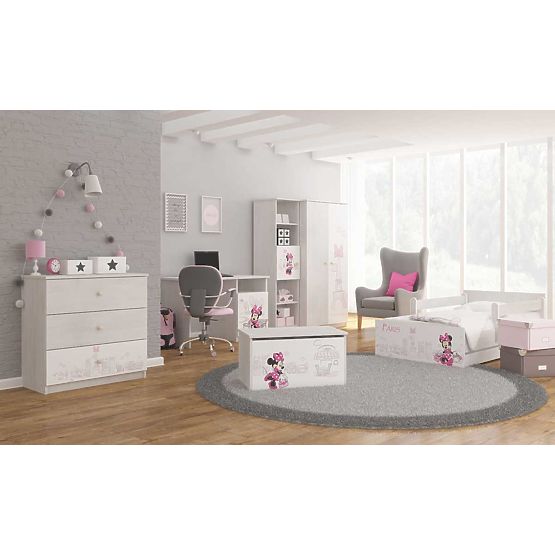 Disney dječja komoda - Minnie Mouse u Parizu - dekor norveški bor