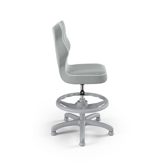 Dječja ergonomska stolica za radni stol prilagođena za visinu 119-142 cm - siva