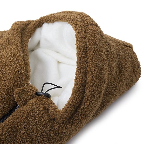 Dječja jakna od flisa od alpake - slonovača