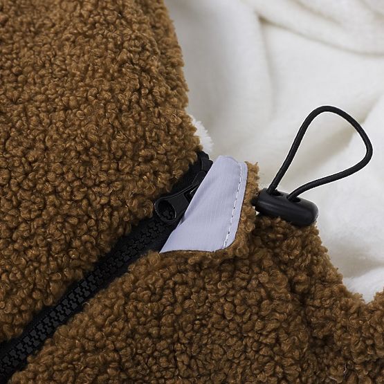 Dječja jakna od flisa od alpake - slonovača