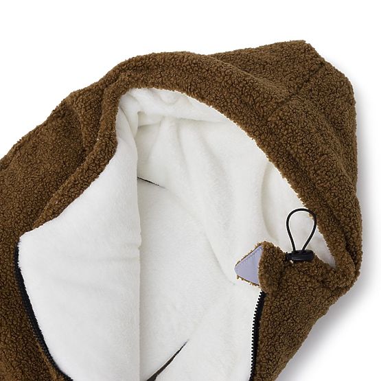 Dječja jakna od flisa od alpake - slonovača