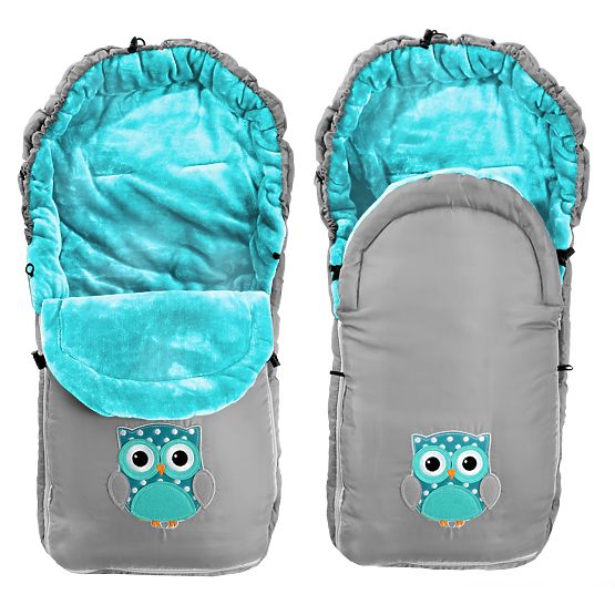 Dječja jakna od flisa Owl - sivo-plava
