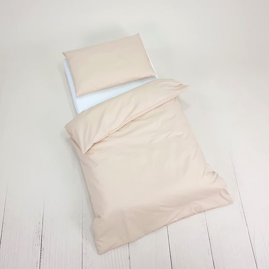 Dječja pamučna posteljina 120x90 cm - bež