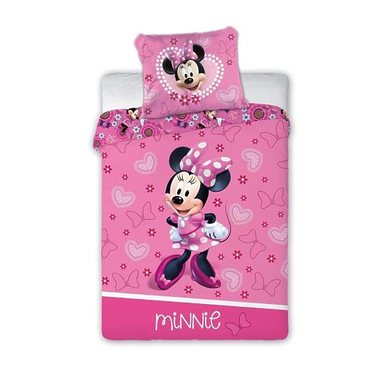 Dječja posteljina Minnie Mouse - Srca i lukovi
