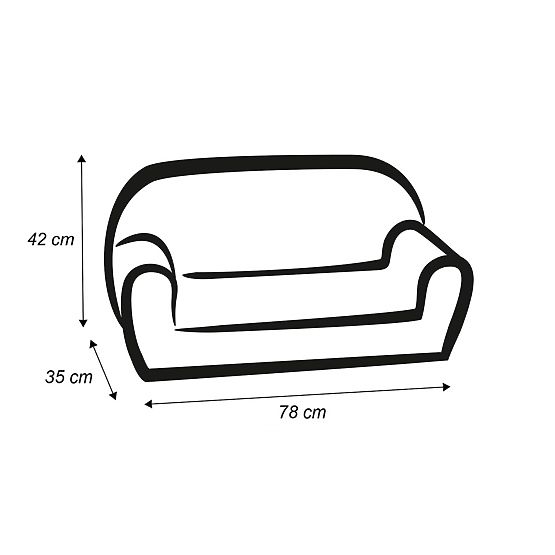 Dječja sofa Lane i medvjedić - siva