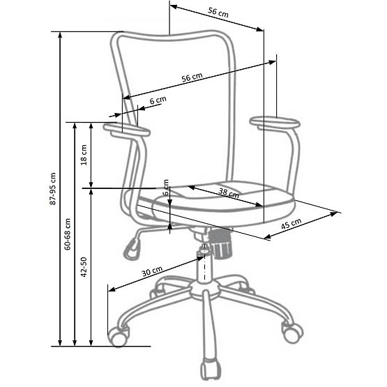 Dječja stolica ANDY - siva/crna