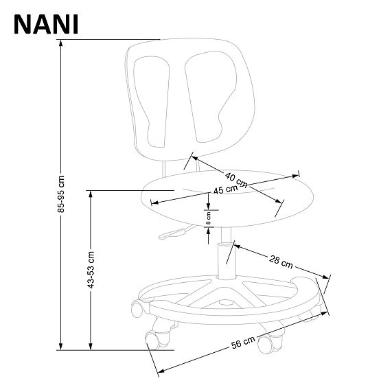 Dječja stolica NANI - siva