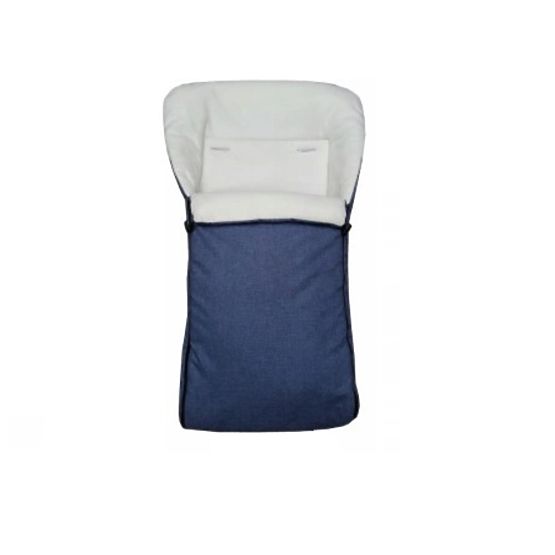 Dječje sanjke s naslonom i kapuljačom - jeans / melange