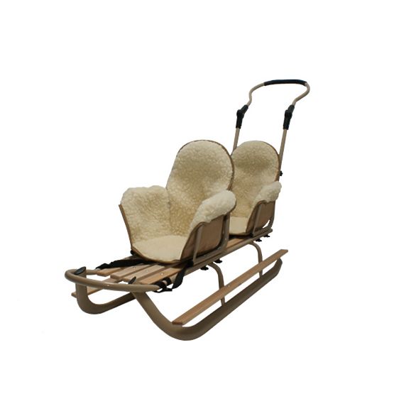 Bež saonice za blizance Duo - različite boje sjedala