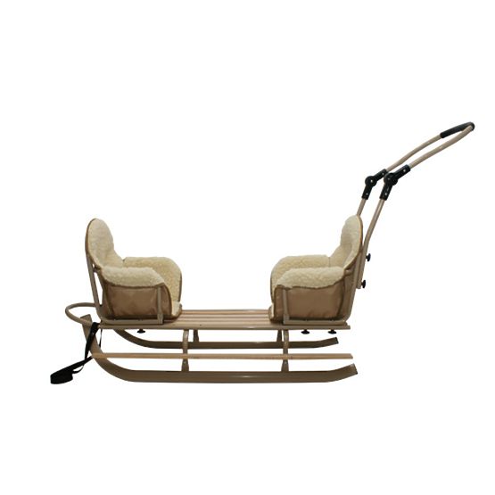 Bež saonice za blizance Duo - različite boje sjedala