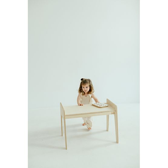 Dječji drveni stolić sa stolicom S/M - prirodni