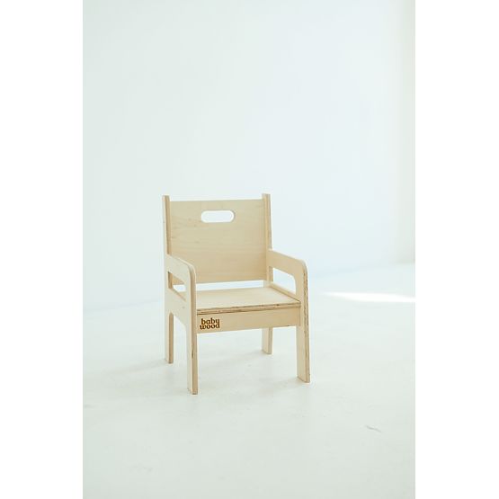 Dječji drveni stolić sa stolicom S/M - prirodni