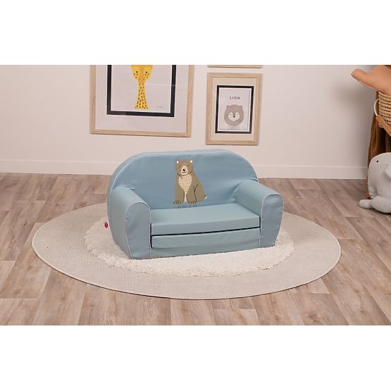 Dječja sofa Medvjed zelena manšetra