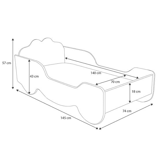 Dječji krevet Kočija 160x80 s madracem