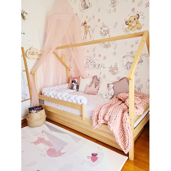 Dječji krevet kućica Frank - prirodan