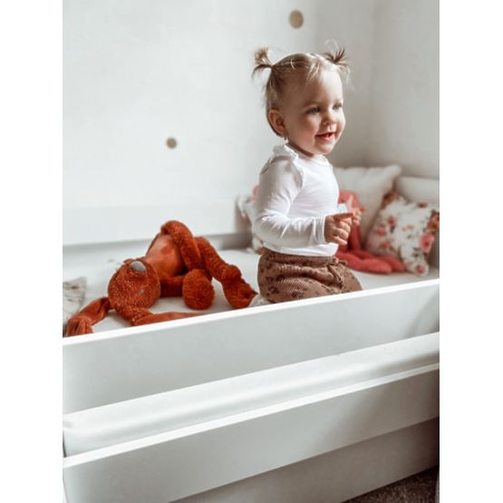 Dječji krevet s ogradom Ourbaby - bijeli