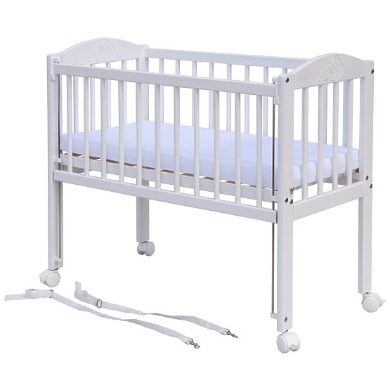 Dječji krevet vezan za roditeljski krevet BABY Scarlett - bijeli