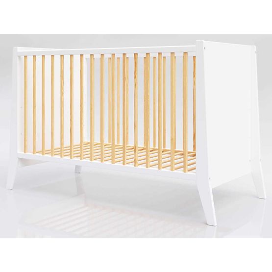 Dječji krevetić Cosmo Scandi 120x60 bijelo-prirodni