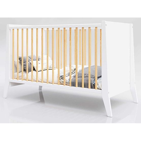Dječji krevetić Cosmo Scandi 120x60 bijelo-prirodni