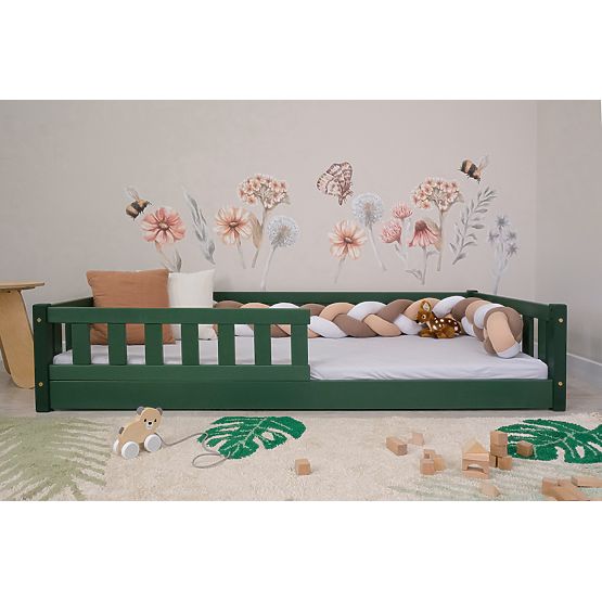 Dječji niski krevet Montessori Ourbaby Meadow - zelena