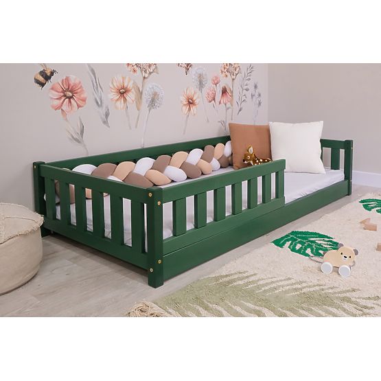 Dječji niski krevet Montessori Ourbaby Meadow - zelena