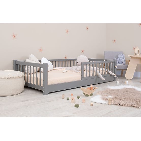 Dječji niski krevet Montessori Ourbaby - siva