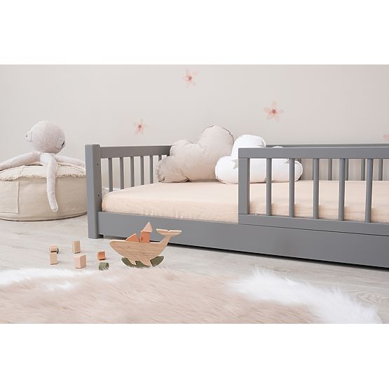 Dječji niski krevet Montessori Ourbaby - siva
