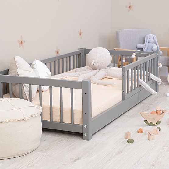 Dječji niski krevet Montessori Ourbaby - siva