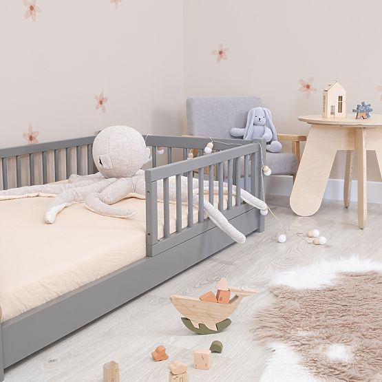 Dječji niski krevet Montessori Ourbaby - siva