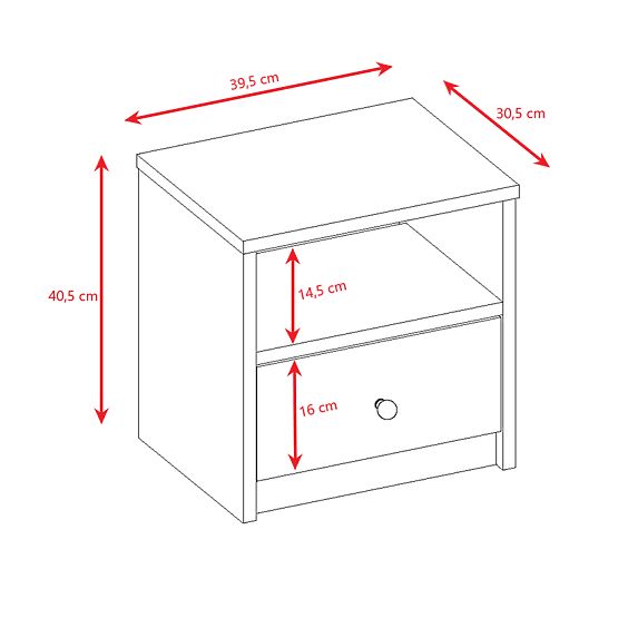 Dječji noćni ormarić Ourbaby - plavo-bijeli