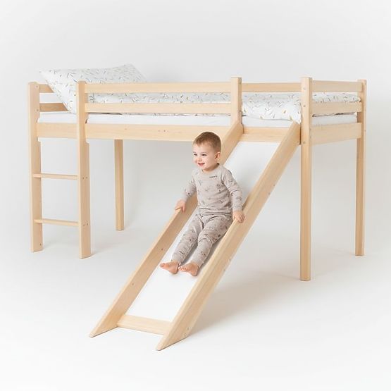 Dječji povišeni krevet Ourbaby Modo s toboganom - bor