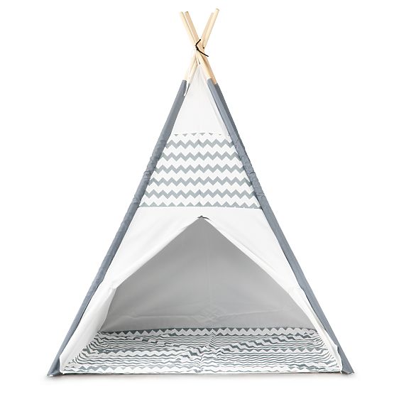 Dječji šator Teepee - sivo-bijeli