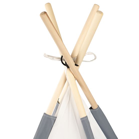Dječji šator Teepee - sivo-bijeli